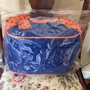 Gator Blue and Orange Polka Dot Cosmetics/Misc. Bag